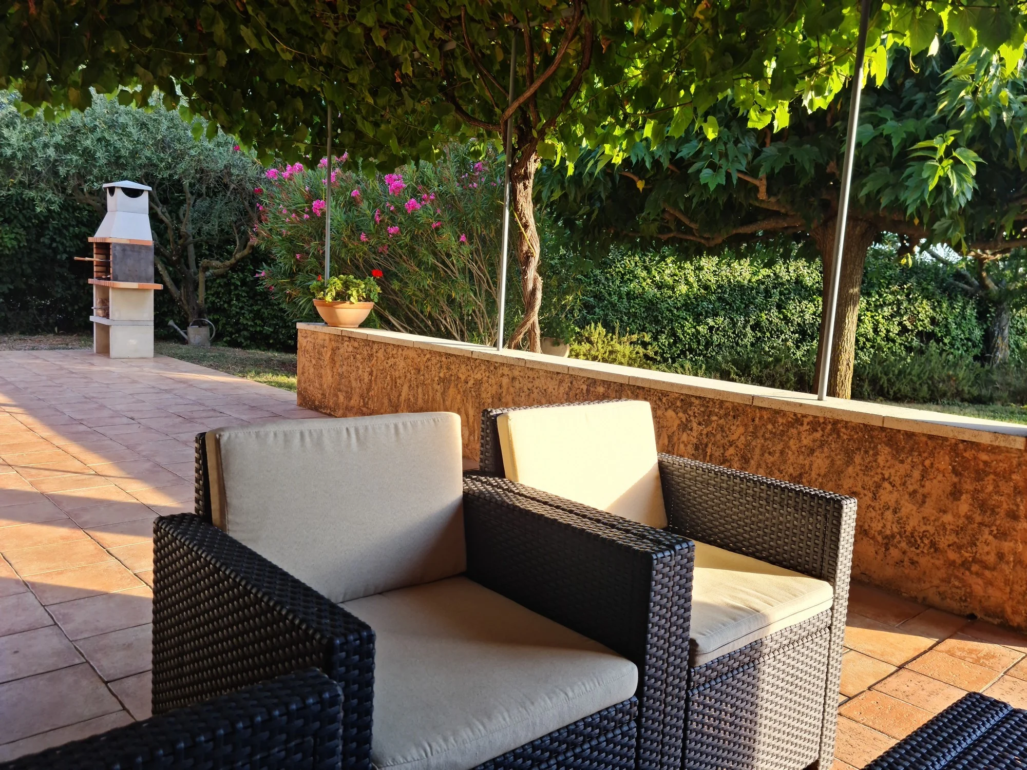 Salon de jardin sur la terrasse